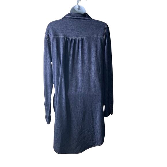 Bobbie Brooks Button Tunic Denim Shirts Womens S Long Sleeve Chest Pocket Casual - Picture 4 of 7